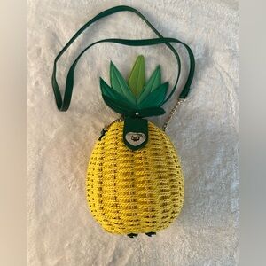 Betsey Johnson Yellow Pineapple Crossbody Purse NWOT